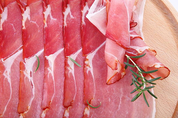 Cured Ham (Italian Prosciutto di Parma) stock photo