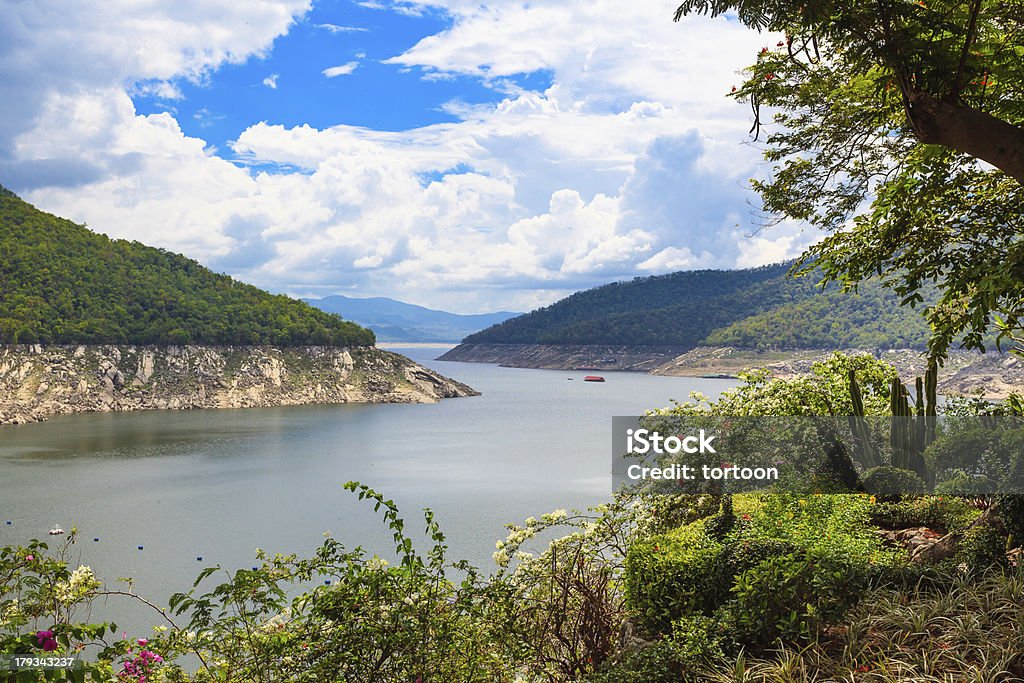 Hydro Power Electric Dam in Tak,Thailand. Architecture Stock Photo