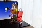 E-commerce and online shopping concept.