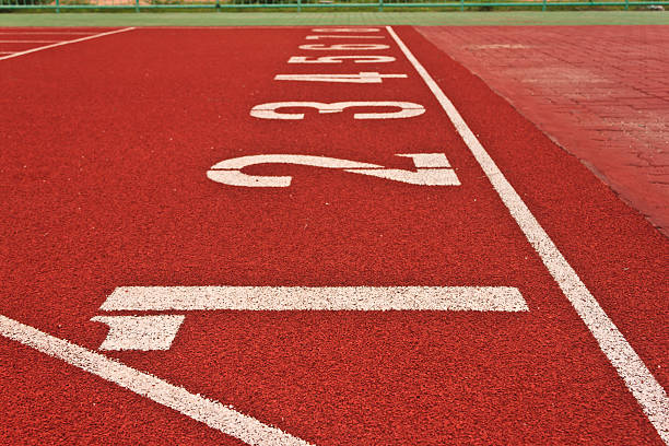 istock numbers on running tracks of outdoor at... 179348607