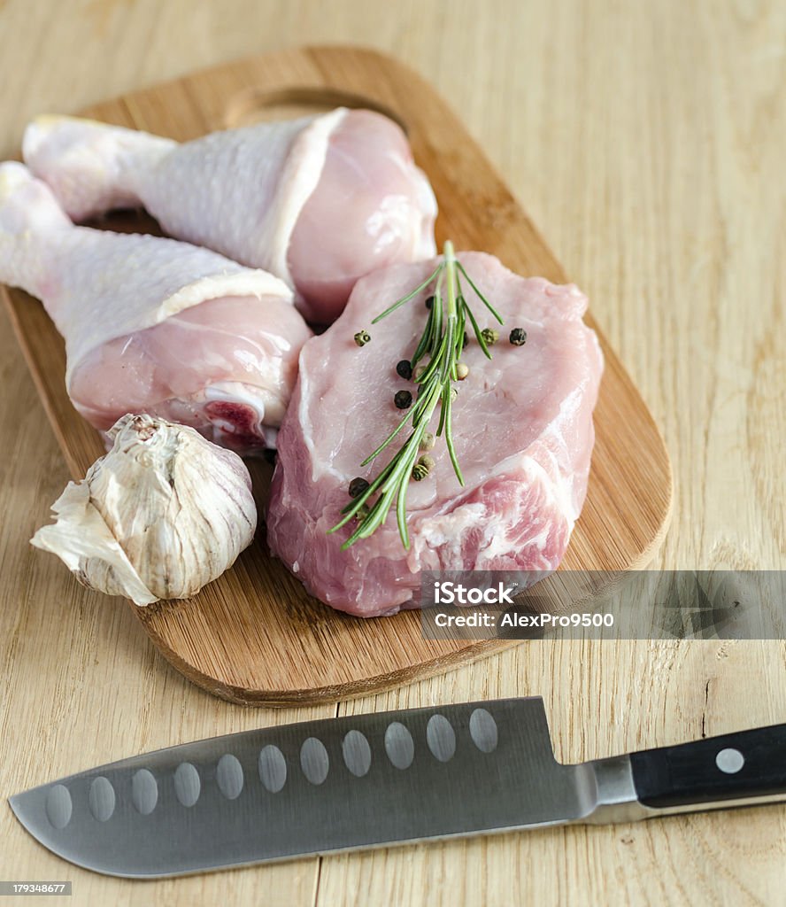 Carne de res y pollo - Foto de stock de Ajo libre de derechos