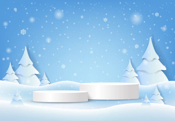 istock eChristmasFirTreeAndWhitePodium_10_MF_231102 1793488235
