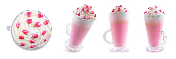 istock Hot white chocolate cocktail for Valentine's day holidays on a white isolated background 1793501971