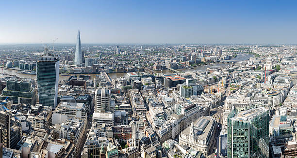 panorama de la ciudad de Londres, Támesis - foto de stock