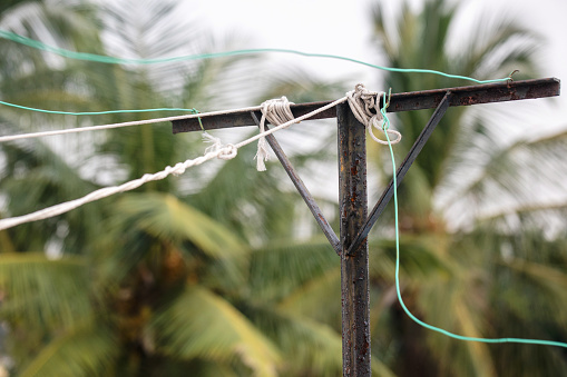 A simple clothesline in India