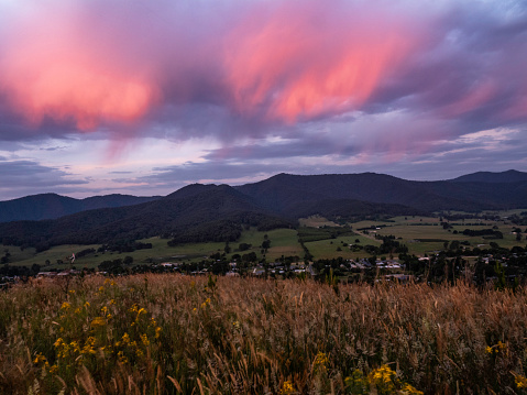 Sunset in the Buckland Valley in the Victorian High Country