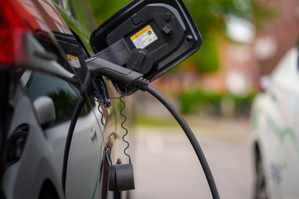 istock Electric vehicle charging on street 1793568069