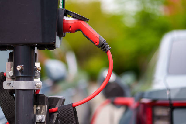 istock Electric vehicle charging on street 1793568377