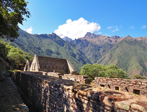 Views of ruins with in the Choquequirao Ruins complex