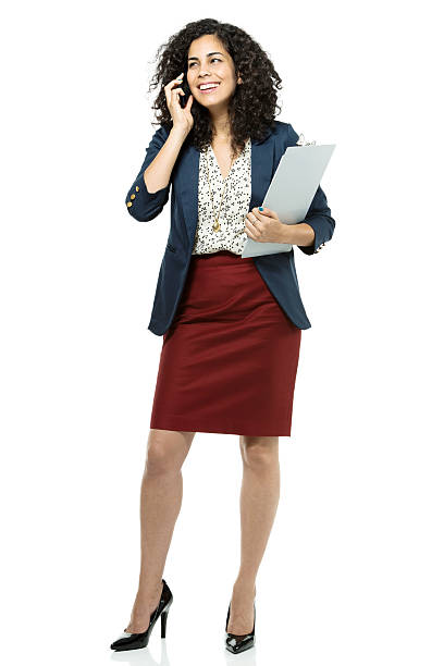 istock Happy businesswoman with clipboard 179360271
