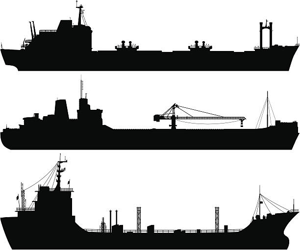 масло танкеры - oil shipping industrial ship oil tanker stock illustrations