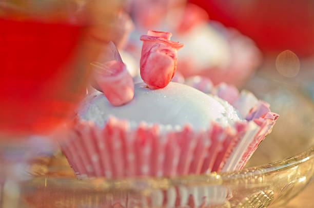 Rose cupcake stock photo