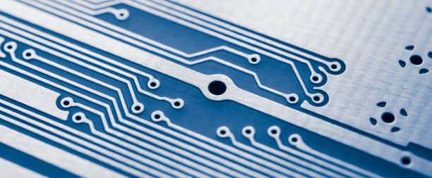 istock printed circuit board. layout of tracks. 1793630910