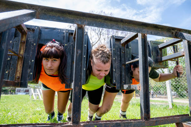 group of girls during rugby training
