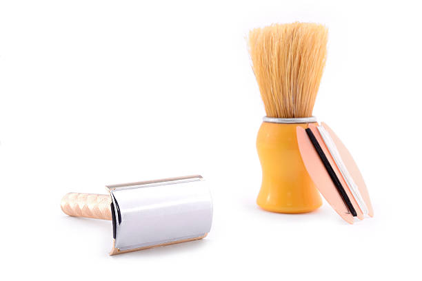 istock Elegant old brush and razor 179364463