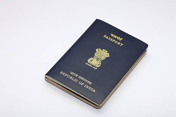 Indian frequent flyer passport on white background stock photo