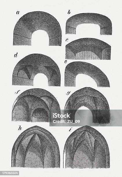 Formes De Voûtes Vecteurs libres de droits et plus d'images vectorielles de Voûte en ogive - Voûte en ogive, Arc - Élément architectural, Architecture