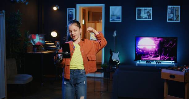 istock Girl gets tons of engagement on dance 1793655680