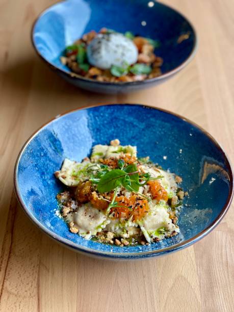 istock Ravioli stuffed with roasted pumpkin. 1793684073
