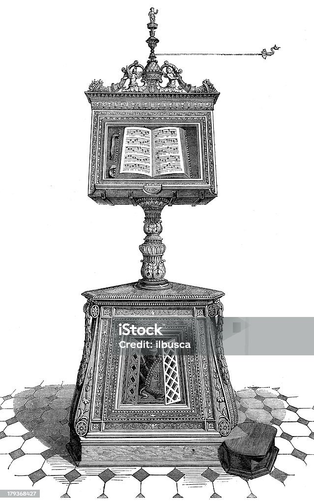 Antigo Ilustração de lectern - Ilustração de Antigo royalty-free