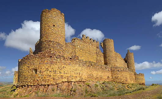 The castle ruins of Almonacid is a castle located in the municipality of Almonacid de Toledo, in the province of Toledo (Castilla-La Mancha , Spain). Ruins of an old stone castle on a hill