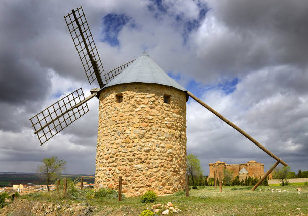 istock Windmill in La Mancha, Belmonte, Cuenca Province, Spain 1793694153