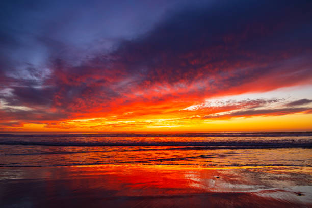 Beach on sunset time