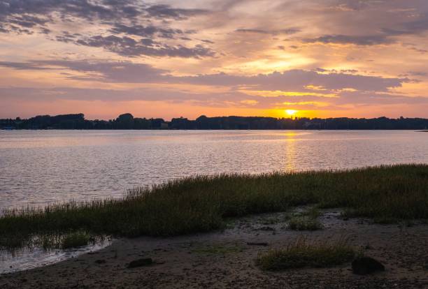 istock Calm quiet sunset on the river 1793783592