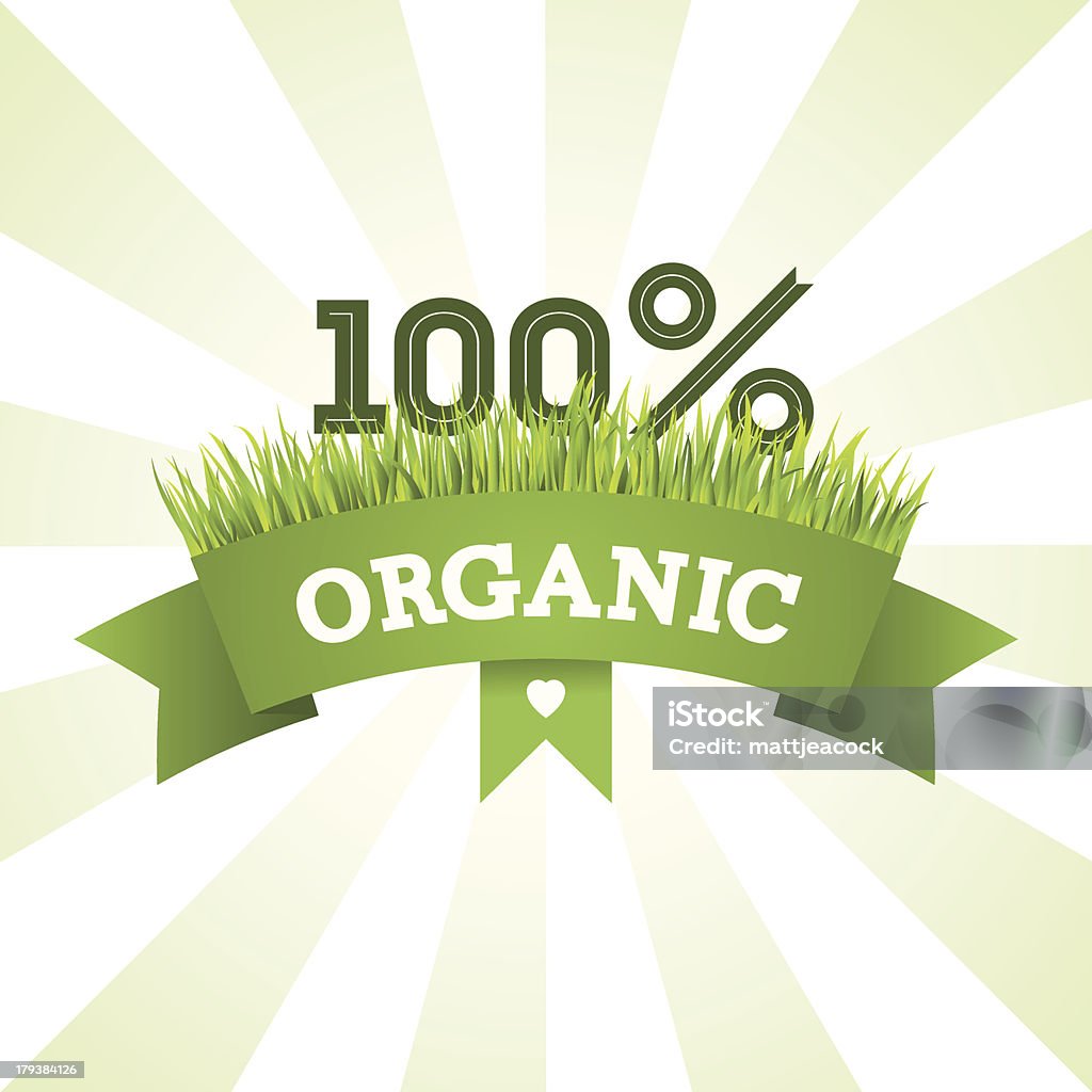 Зеленый органических label - Векторна�я графика 100 роялти-фри