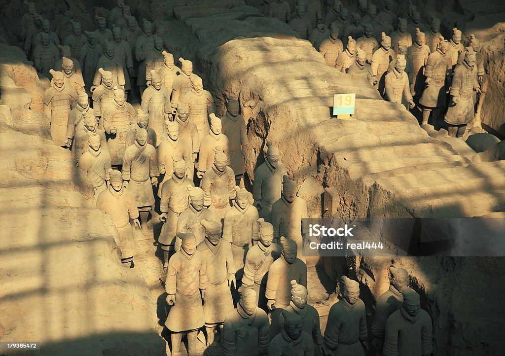 Terracotta Warriors Terracotta warriors in Xian, China Ancient Stock Photo