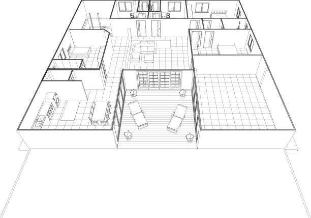 istock 3D illustration of residential project 1793858480