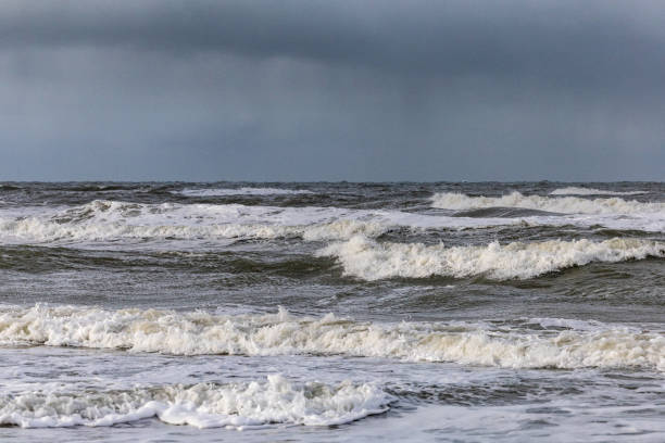 Tornby Strand, Denmark Tornby Strand, Denmark The North Sea and Skagerrak coastline on a windy day. north sea waves stock pictures, royalty-free photos & images
