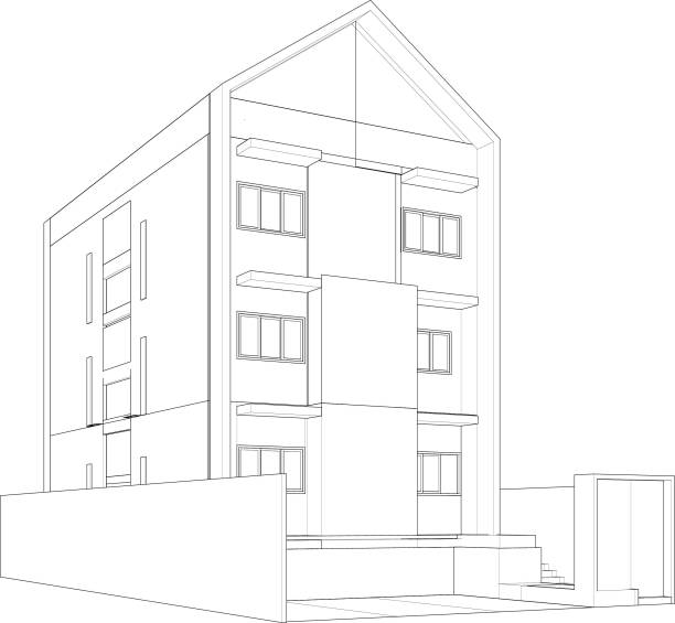 istock 3D illustration of residential project 1793865634