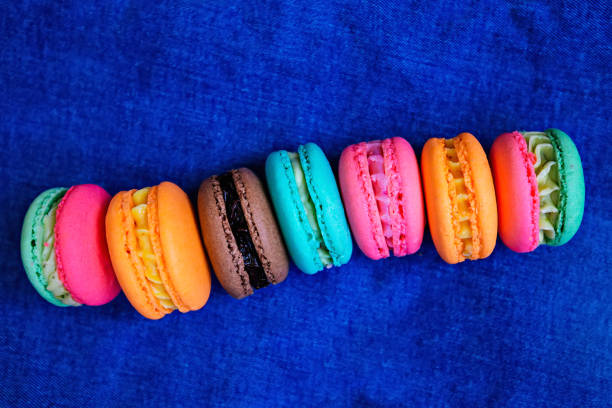 beautiful round cookies that lie on its side next to each other