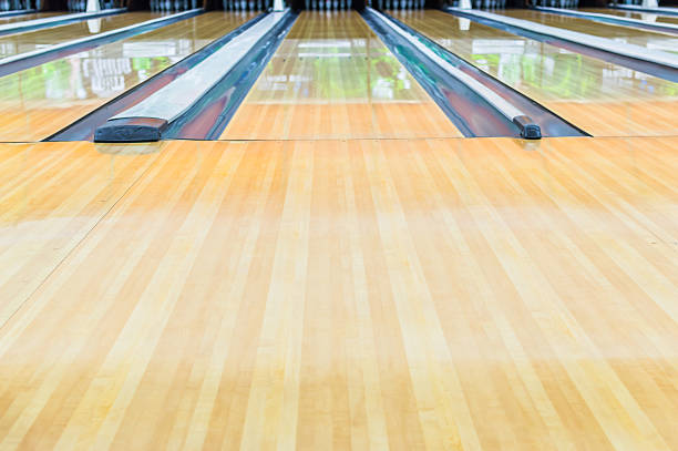 istock Bowling alley.With surface polished with wax beautifully. 179389173