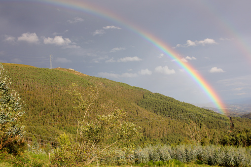 rainbow in the mountains of Vilacampa, Spain