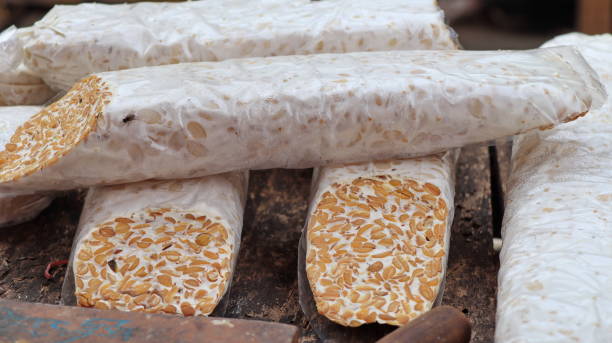 istock pile of Indonesian tempeh displayed 1793951028