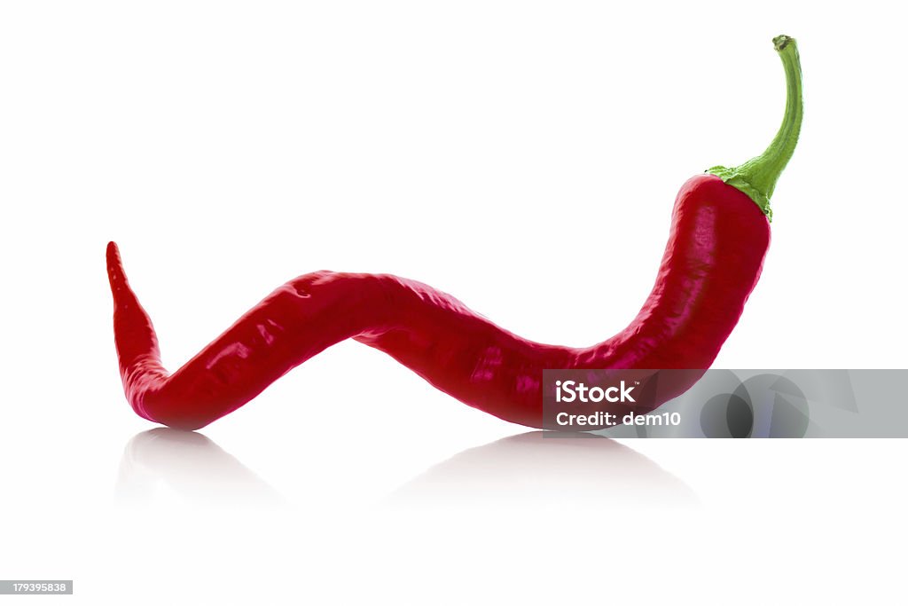 Vermelho Chili peppers - Royalty-free Branco Foto de stock