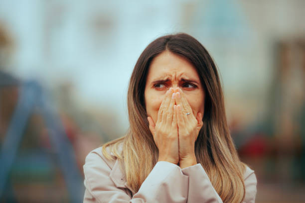istock Scared Woman Feeling in Danger Alone in a Park 1793987156