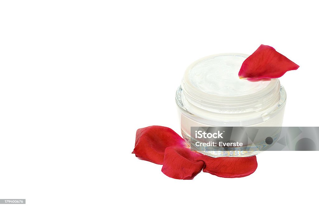 Creme de beleza pele cuidados cosméticos orgânicos isolado em fundo branco - Royalty-free Adolescência Foto de stock