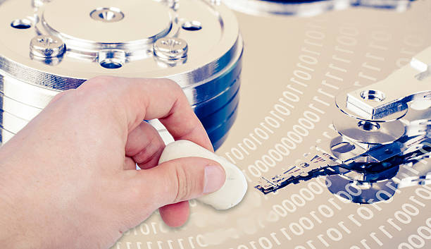 removing data from hdd stock photo