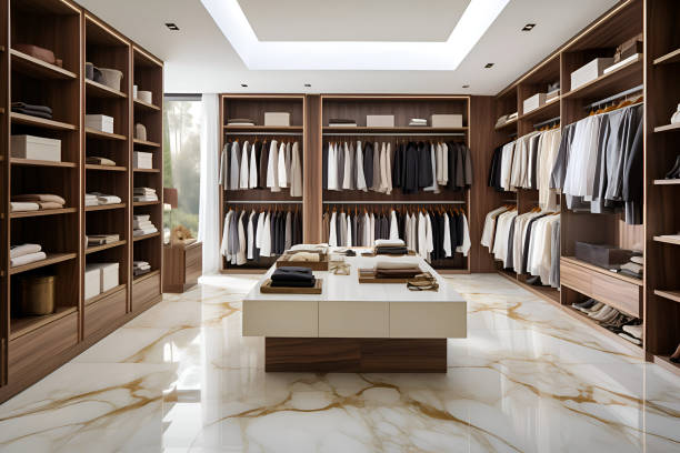 istock luxury modern wood walk in closet with wardrobe 1794040248