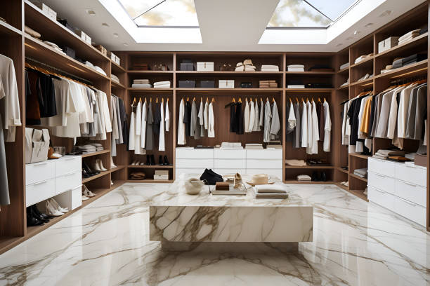 istock luxury modern wood walk in closet with wardrobe 1794040262