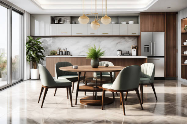 istock modern luxury kitchen with wood built in 1794041311