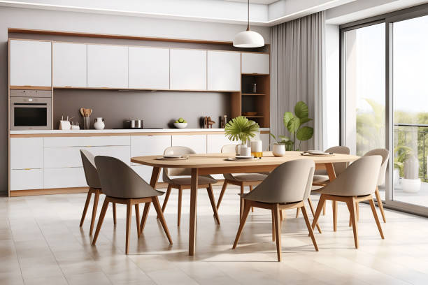 istock modern luxury kitchen with wood built in 1794041324