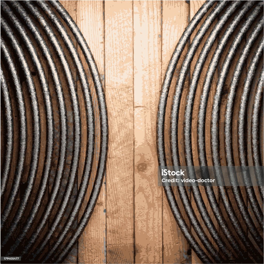 Metall und Holz Hintergrund - Lizenzfrei Alt Vektorgrafik