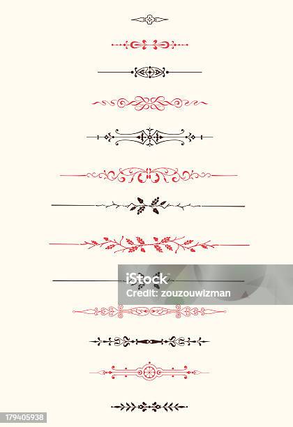 Винтаж Разделители Текста — стоковая векторная графика и другие изображения на тему Без людей - Без людей, Векторная графика, Высокая печать