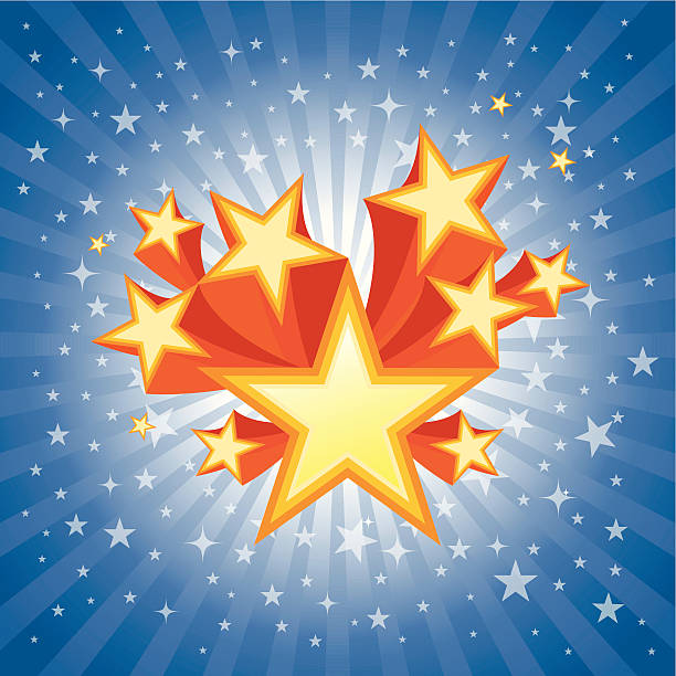 Abstract Star Burst Background vector art illustration