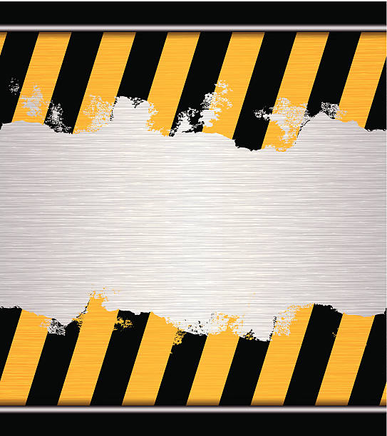 seamless hazard warning adhesive tape on metallic plate SEAMLESS banner for your designs. Image tiles horizontally and vertically. Individual elements and textures. EPS10 file with transparencies and global colors. Hi-res JPG and CS3 AI files included. Related images linked below. http://i161.photobucket.com/albums/t234/lolon5/seamless.jpg tillable stock illustrations