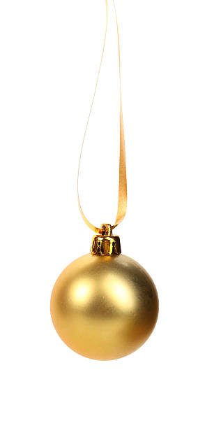 istock golden dull christmas ball on white background 179410730